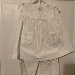 Strasburg White 2 piece outfit size 4Y